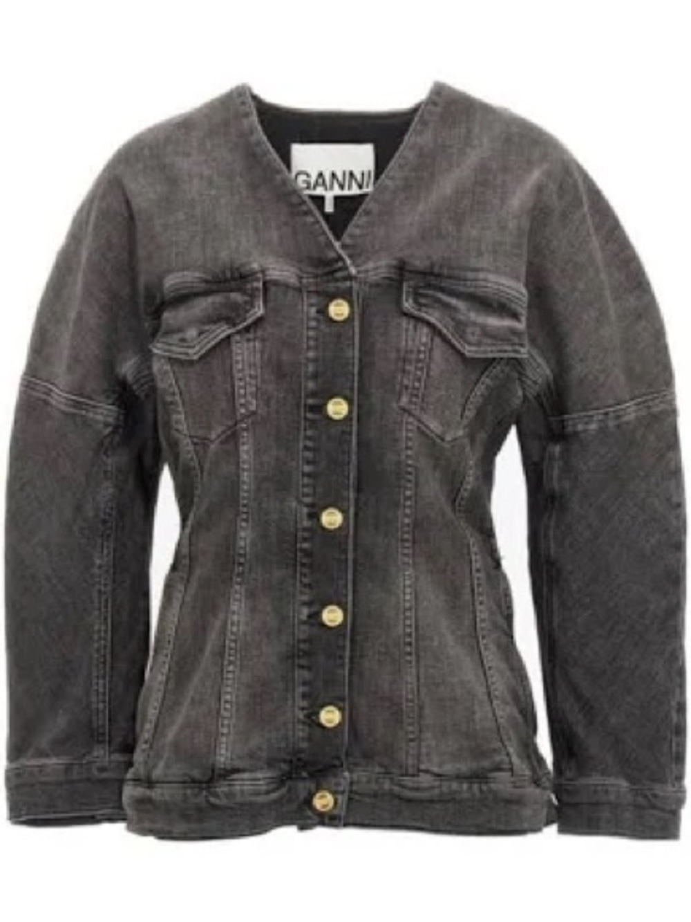 Ganni Jacket Washed Black